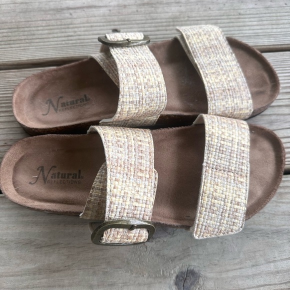 Natural Reflections Shoes - Natural Reflections Women's Sandals - Tan and Brown size 8